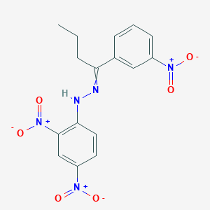 molecular formula C16H15N5O6 B14353320 1-(2,4-Dinitrophenyl)-2-[1-(3-nitrophenyl)butylidene]hydrazine CAS No. 93009-94-0