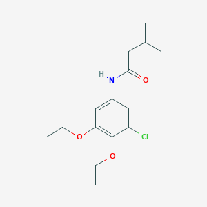 molecular formula C15H22ClNO3 B14353340 N-(3-Chloro-4,5-diethoxyphenyl)-3-methylbutanamide CAS No. 90257-00-4