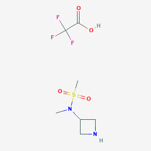 molecular formula C7H13F3N2O4S B1435337 N-(azetidin-3-yl)-N-methylmethanesulfonamide; trifluoroacetic acid CAS No. 1619991-24-0