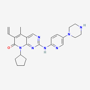 molecular formula C24H29N7O B1435339 8-环戊基-5-甲基-2-((5-(哌嗪-1-基)吡啶-2-基)氨基)-6-乙烯基吡啶并[2,3-d]嘧啶-7(8H)-酮 CAS No. 2204863-06-7