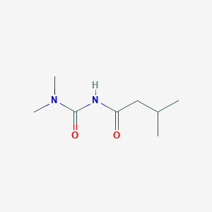 molecular formula C8H16N2O2 B143534 N-(dimethylcarbamoyl)-3-methylbutanamide CAS No. 128937-22-4