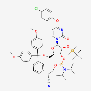 molecular formula C51H64ClN4O9PSi B1435342 2'-tert-Butyldimethylsilyl-O4-(4-chlorophenyl)-5'-o-dmt-uridine 3'-ce-phosphoramidite CAS No. 220382-28-5