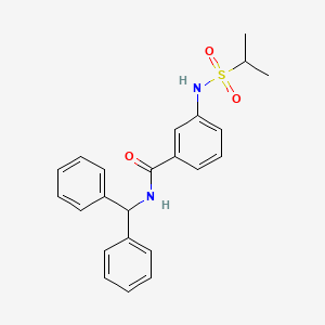 molecular formula C23H24N2O3S B14353424 N-(Diphenylmethyl)-3-[(propane-2-sulfonyl)amino]benzamide CAS No. 90234-22-3