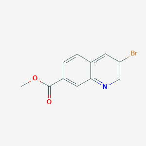 molecular formula C11H8BrNO2 B1435343 3-溴喹啉-7-甲酸甲酯 CAS No. 1823943-51-6