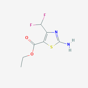 molecular formula C7H8F2N2O2S B1435345 Ethyl 2-amino-4-(difluoromethyl)thiazole-5-carboxylate CAS No. 1631960-98-9