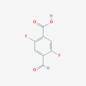 molecular formula C8H4F2O3 B1435346 2,5-difluoro-4-formylbenzoic acid CAS No. 1890953-67-9