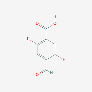 molecular formula C8H4F2O3 B1435346 2,5-二氟-4-甲酰苯甲酸 CAS No. 1890953-67-9