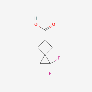 molecular formula C7H8F2O2 B1435347 1,1-二氟螺[2.3]己烷-5-羧酸 CAS No. 1955514-17-6