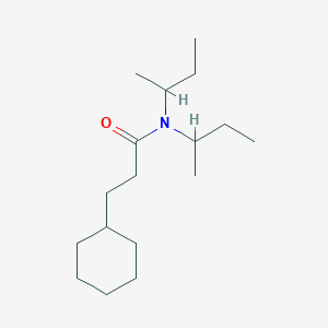molecular formula C17H33NO B14353474 N,N-DI(Sec-butyl)-3-cyclohexylpropanamide CAS No. 91424-53-2
