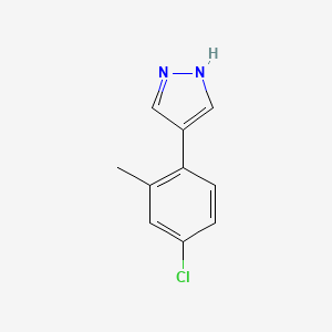 molecular formula C10H9ClN2 B1435349 4-(4-Chloro-2-methylphenyl)-1H-pyrazole CAS No. 2228819-81-4