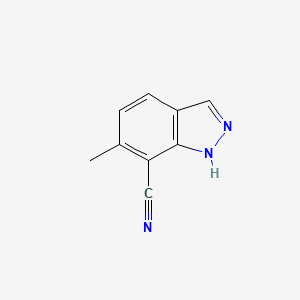 molecular formula C9H7N3 B1435352 6-Methyl-1H-indazole-7-carbonitrile CAS No. 1427327-88-5