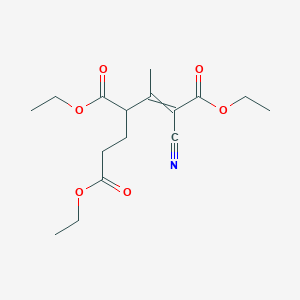 molecular formula C16H23NO6 B14353560 Triethyl 1-cyano-2-methylpent-1-ene-1,3,5-tricarboxylate CAS No. 93666-08-1