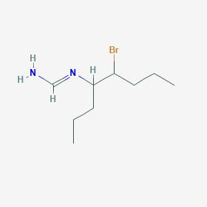molecular formula C9H19BrN2 B14353564 N'-(5-bromooctan-4-yl)methanimidamide CAS No. 90304-12-4