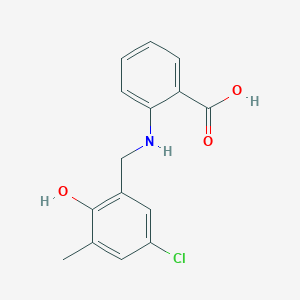 molecular formula C15H14ClNO3 B14353572 2-{[(5-Chloro-2-hydroxy-3-methylphenyl)methyl]amino}benzoic acid CAS No. 92841-30-0