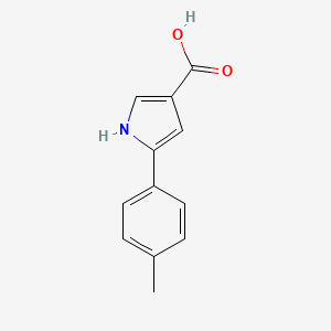 molecular formula C12H11NO2 B1435361 5-(4-甲基苯基)-1H-吡咯-3-羧酸 CAS No. 250213-75-3