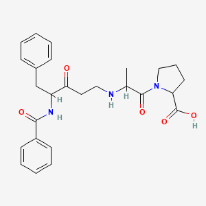 molecular formula C26H31N3O5 B14353627 L-Proline, 1-[N-[4-(benzoylamino)-3-oxo-5-phenylpentyl]-L-alanyl]-, (S)- CAS No. 93835-08-6