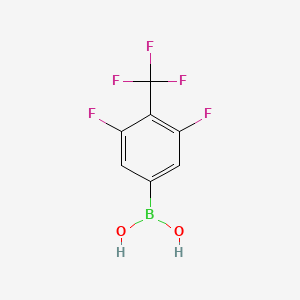 molecular formula C7H4BF5O2 B1435363 3,5-二氟-4-(三氟甲基)苯硼酸 CAS No. 1459778-94-9