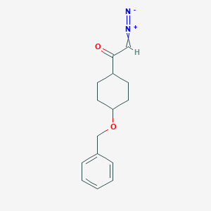 molecular formula C15H18N2O2 B14353650 1-[4-(Benzyloxy)cyclohexyl]-2-diazonioethen-1-olate CAS No. 92666-29-0