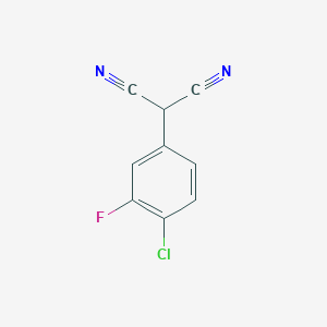 molecular formula C9H4ClFN2 B1435367 2-(4-氯-3-氟苯基)丙二腈 CAS No. 1934830-95-1