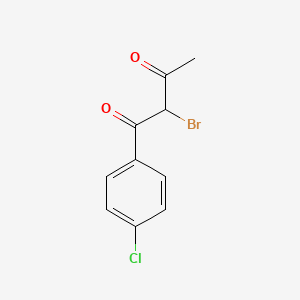 molecular formula C10H8BrClO2 B14353672 2-Bromo-1-(4-chlorophenyl)butane-1,3-dione CAS No. 90766-27-1