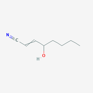 molecular formula C8H13NO B14353673 4-Hydroxyoct-2-enenitrile CAS No. 93040-85-8