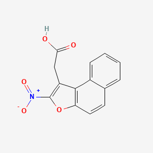 molecular formula C14H9NO5 B14353742 2-(2-nitrobenzo[e][1]benzofuran-1-yl)acetic acid CAS No. 92262-74-3