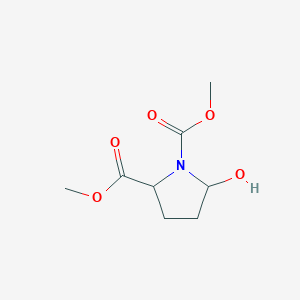 molecular formula C8H13NO5 B14353850 Dimethyl 5-hydroxypyrrolidine-1,2-dicarboxylate CAS No. 93271-96-6
