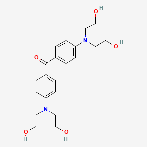 molecular formula C21H28N2O5 B14353853 Bis{4-[bis(2-hydroxyethyl)amino]phenyl}methanone CAS No. 90275-83-5