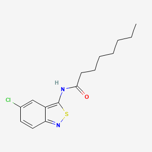 molecular formula C15H19ClN2OS B14353865 N-(5-Chloro-2,1-benzothiazol-3-YL)octanamide CAS No. 91991-25-2