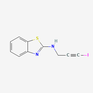 molecular formula C10H7IN2S B14353877 N-(3-Iodoprop-2-yn-1-yl)-1,3-benzothiazol-2-amine CAS No. 92677-40-2