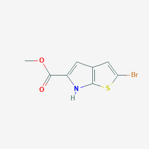 molecular formula C8H6BrNO2S B1435390 methyl 2-bromo-6H-thieno[2,3-b]pyrrole-5-carboxylate CAS No. 1803604-59-2