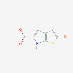 molecular formula C8H6BrNO2S B1435390 2-溴-6H-噻吩并[2,3-b]吡咯-5-甲酸甲酯 CAS No. 1803604-59-2