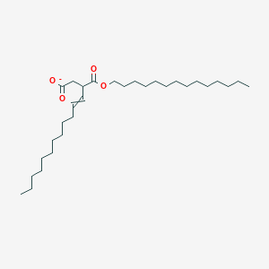 molecular formula C30H55O4- B14353937 3-[(Tetradecyloxy)carbonyl]pentadec-4-enoate CAS No. 92077-84-4