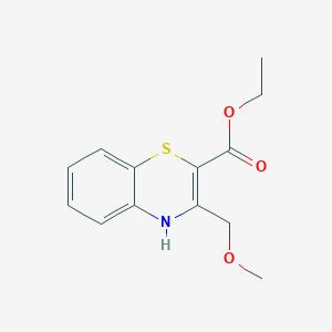 molecular formula C13H15NO3S B14353968 Ethyl 3-(methoxymethyl)-4H-1,4-benzothiazine-2-carboxylate CAS No. 90252-65-6