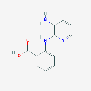 molecular formula C12H11N3O2 B14353974 Benzoic acid, 2-[(3-amino-2-pyridinyl)amino]- CAS No. 90982-31-3