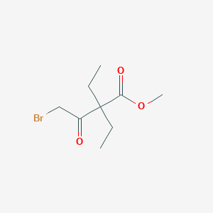 Methyl 4-bromo-2,2-diethyl-3-oxobutanoate