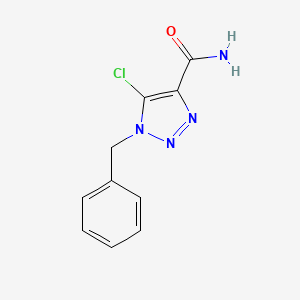 molecular formula C10H9ClN4O B14353983 1-Benzyl-5-chloro-1H-1,2,3-triazole-4-carboxamide CAS No. 90997-16-3