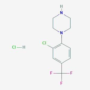 molecular formula C11H13Cl2F3N2 B1435400 1-[2-氯-4-(三氟甲基)苯基]哌嗪盐酸盐 CAS No. 1803571-62-1