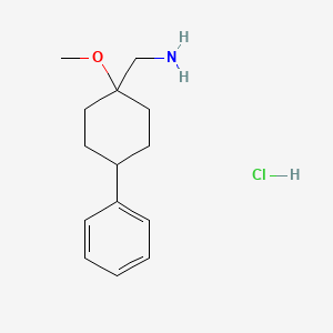 molecular formula C14H22ClNO B1435402 (1-Methoxy-4-phenylcyclohexyl)methanamine hydrochloride CAS No. 1803606-72-5