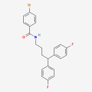 molecular formula C23H20BrF2NO B14354081 N-[4,4-Bis(4-fluorophenyl)butyl]-4-bromobenzamide CAS No. 90276-63-4