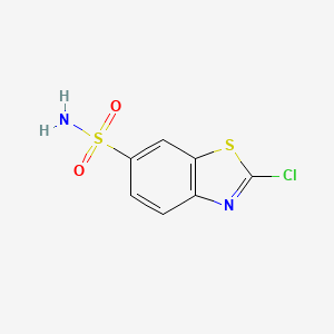 molecular formula C7H5ClN2O2S2 B1435409 2-Chloro-1,3-benzothiazole-6-sulfonamide CAS No. 6608-52-2
