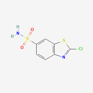 molecular formula C7H5ClN2O2S2 B1435409 6-苯并噻唑磺酰胺，2-氯- CAS No. 6608-52-2