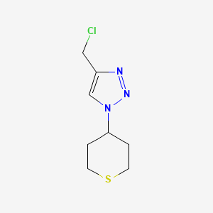 molecular formula C8H12ClN3S B1435411 4-(chloromethyl)-1-(tetrahydro-2H-thiopyran-4-yl)-1H-1,2,3-triazole CAS No. 1881291-24-2