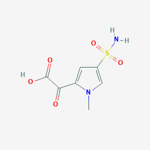 molecular formula C7H8N2O5S B1435414 2-(1-methyl-4-sulfamoyl-1H-pyrrol-2-yl)-2-oxoacetic acid CAS No. 1803562-63-1