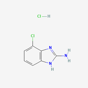 molecular formula C7H7Cl2N3 B1435415 4-chloro-1H-1,3-benzodiazol-2-amine hydrochloride CAS No. 1803612-12-5