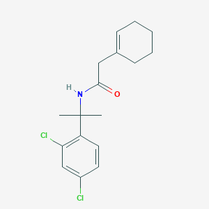 molecular formula C17H21Cl2NO B14354158 2-(Cyclohex-1-en-1-yl)-N-[2-(2,4-dichlorophenyl)propan-2-yl]acetamide CAS No. 90299-39-1