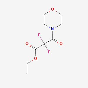molecular formula C9H13F2NO4 B1435416 2,2-二氟-3-(吗啉-4-基)-3-氧代丙酸乙酯 CAS No. 1357625-59-2