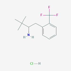 molecular formula C13H19ClF3N B1435421 3,3-Dimethyl-1-[2-(trifluoromethyl)phenyl]butan-2-amine hydrochloride CAS No. 1803584-22-6