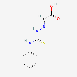 molecular formula C9H9N3O2S B14354222 Acetic acid, [[(phenylamino)thioxomethyl]hydrazono]- CAS No. 90349-27-2