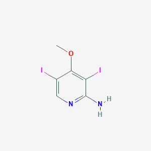 molecular formula C6H6I2N2O B1435425 3,5-Diiodo-4-methoxypyridin-2-amine CAS No. 1436751-92-6